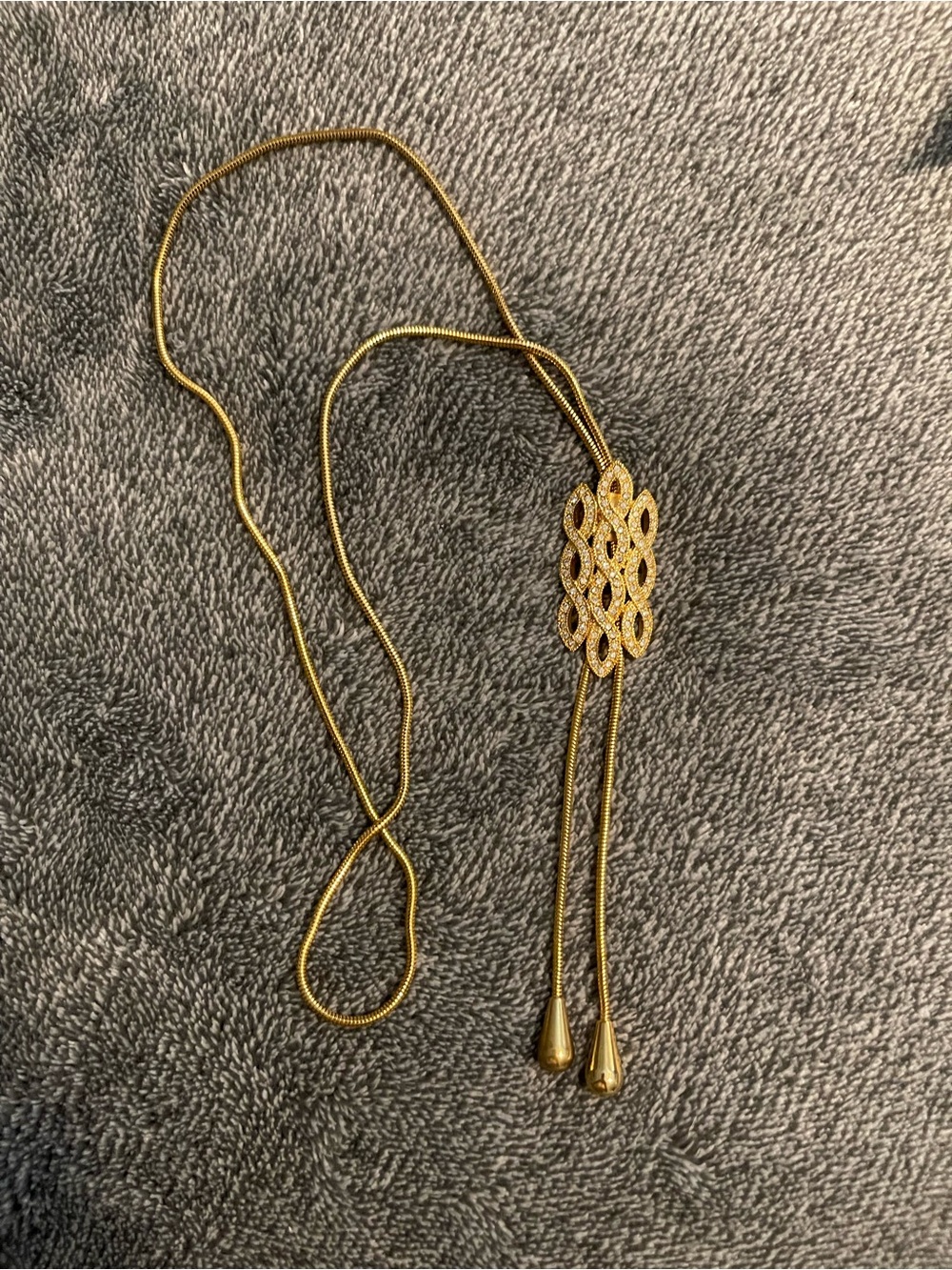 Vintage Gold-tone Lariat Necklace